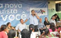 Política Conquistense: Na Limeira, Guilherme  anuncia investimentos na educação, saúde e abastecimento de água