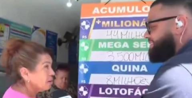 Bomba no Bahia Meio Dia | mulher diz que “fazia uma Guerra Mundial” se ganhasse R$ 9 milhões na Loteria