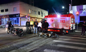 Resgate de Urgência | batida entre três motocicletas deixa vítimas feridas em Vitória da Conquista