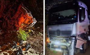 Tragédia na BR-251 | mulher morre e marido fica ferido em acidente entre caminhonete, carreta e caminhão