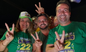 Eleições | Sheilla lidera carreata de Flávio Bolsonaro com Wagner e Rodrigo Hagge em Vitória da Conquista