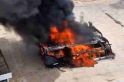 Incêndio em Irecê | três ônibus da Cidade Sol são atingidos e destruídos pelo fogo em garagem