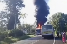 Incidente na BA-262 | Ônibus da Rota Transportes registra princípio de incêndio próximo a Uruçuca