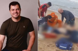 Tragédia na Praia de Itacimirim | gerente da Caixa morre afogado ao salvar filho e sobrinho no Litora Baiano