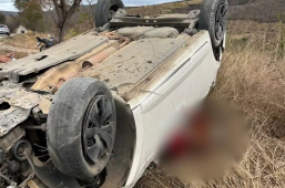Tragédia na BR-116 | mulher morre e duas vítimas ficam feridas após carro capotar em Ponto dos Volantes